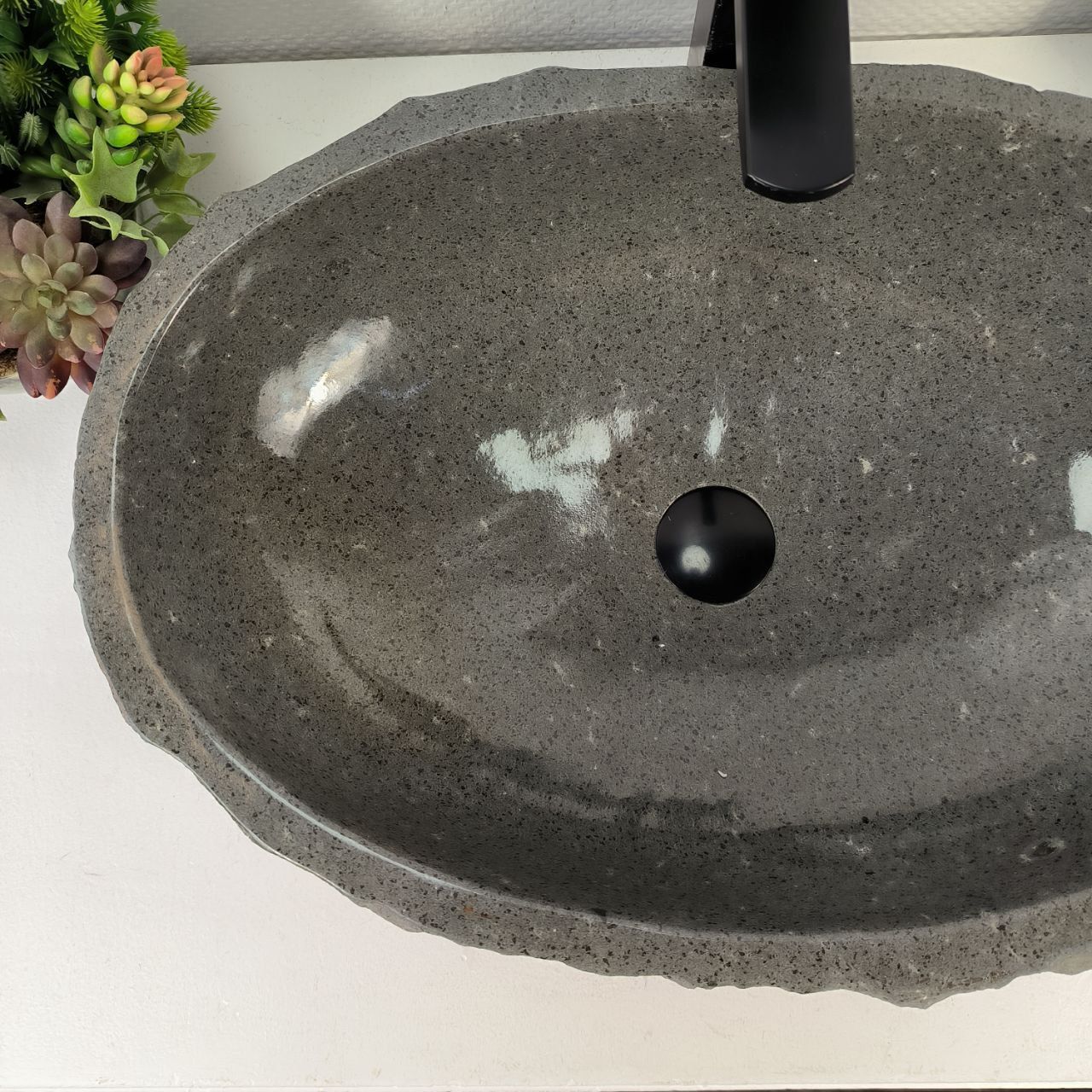 Раковина из андезита Erozy Grey EA-65564 62*42*15 из натурального камня