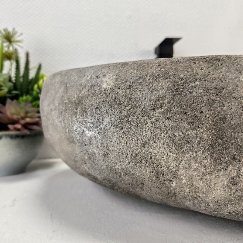 Раковина из речного камня RS-63442 (57*46*16) из натурального камня