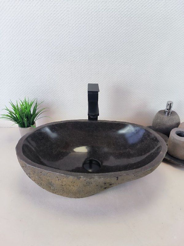 Раковина из речного камня RS-66201 51х33х15 из натурального камня