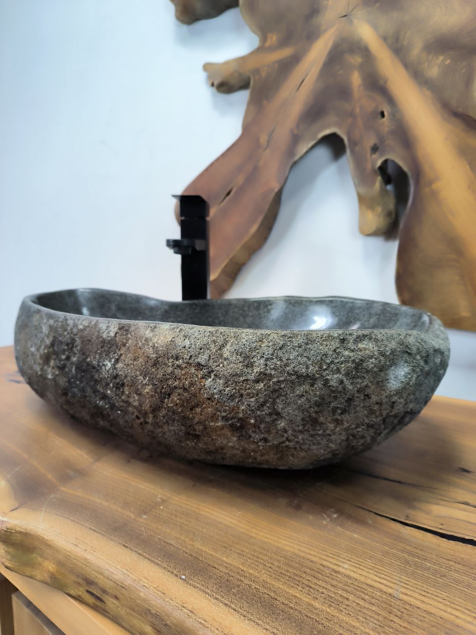 Раковина из речного камня RS-66381 58х32х15 из натурального камня