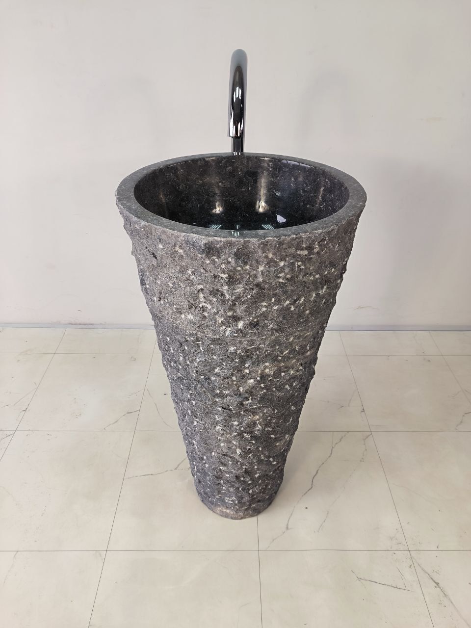 Раковина напольная из мрамора Pedestal Grey Marmo MN-65917 45х45х90 из натурального камня