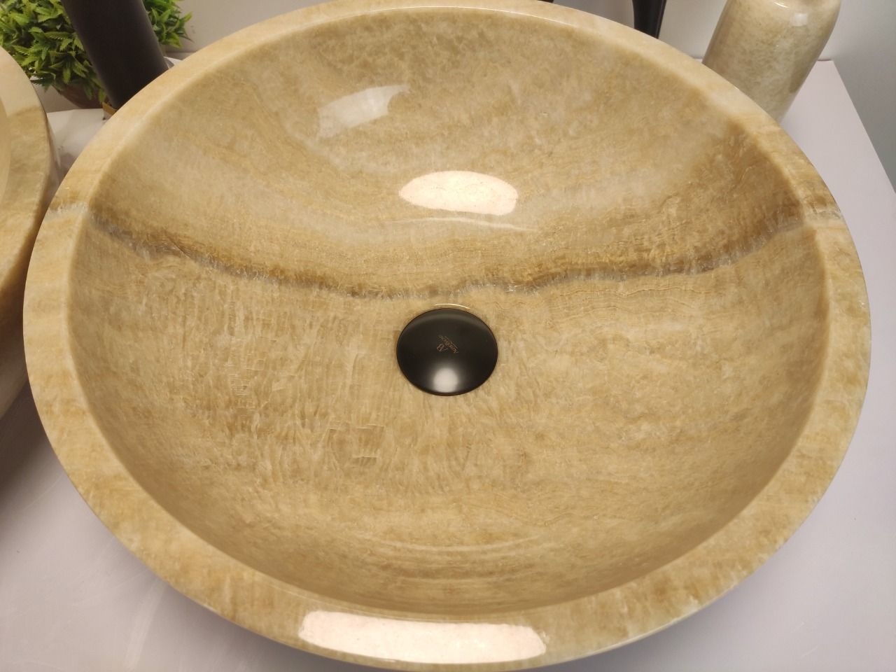 Раковина из оникса ПАРА! Bowl Yellow TinLip BO-60328 40*40*15из натурального камня