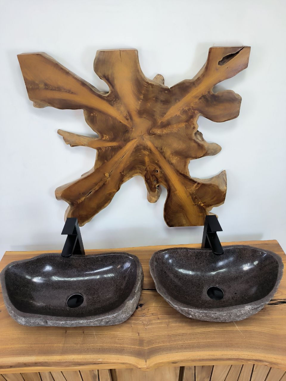 Раковина из речного камня ПАРА! RS-66305 57х31х15 из натурального камня