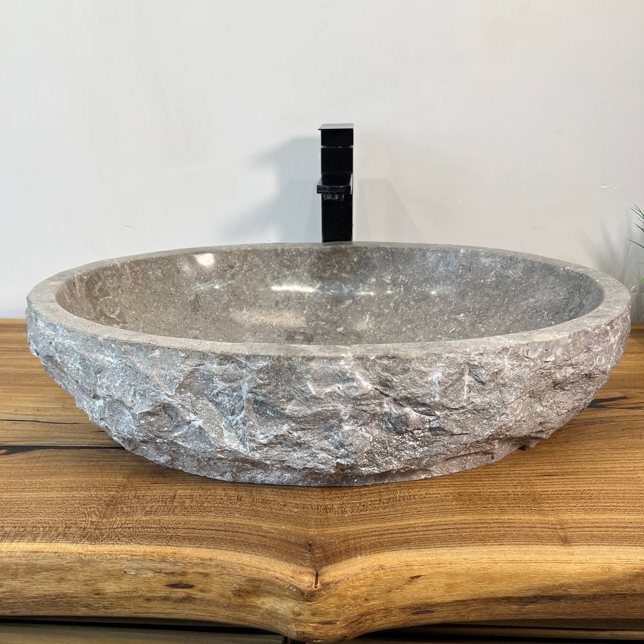 Раковина из мрамора Erozy Grey EM-66990 60*42*15 из натурального камня