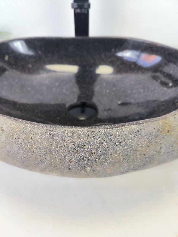 Раковина из речного камня RS-66191 54х42х15 из натурального камня