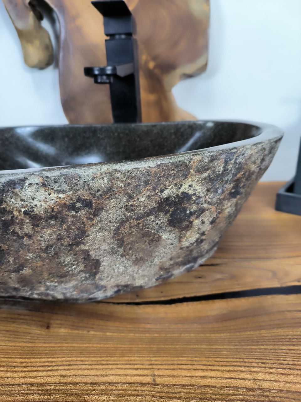 Раковина из речного камня ПАРА! RS-66671 42х30х14 из натурального камня