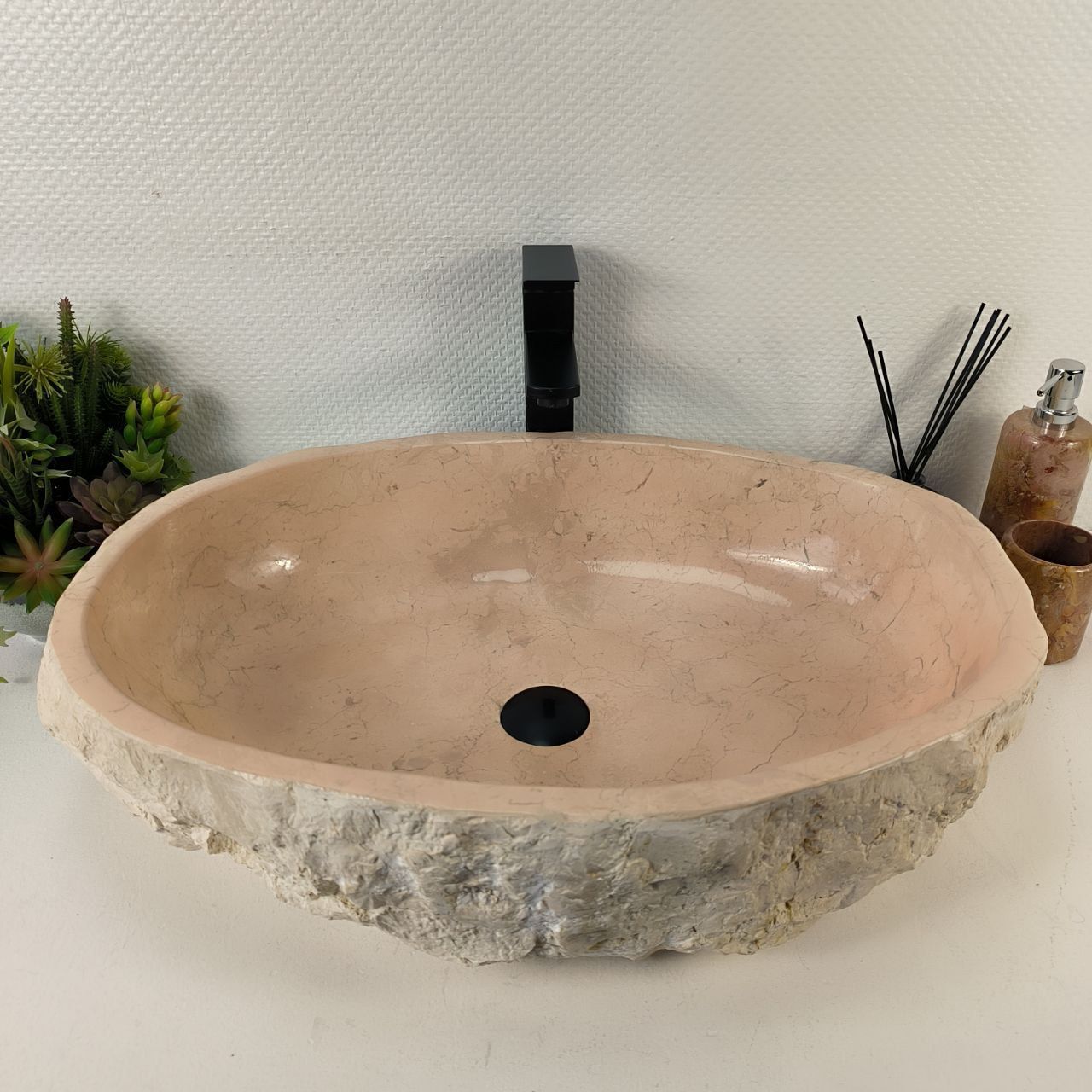 Раковина из мрамора Erozy Cream EM-65531 65*47*16 из натурального камня