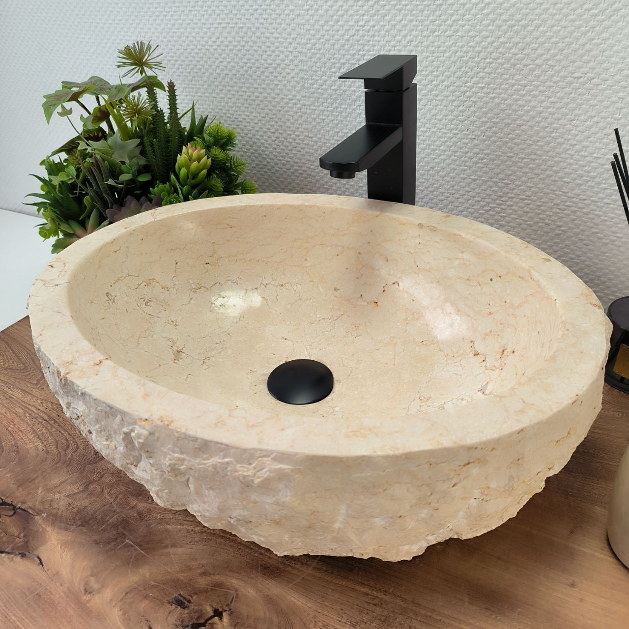 Раковина из мрамора Erozy Cream EM-63033 51*40*15 из натурального камня