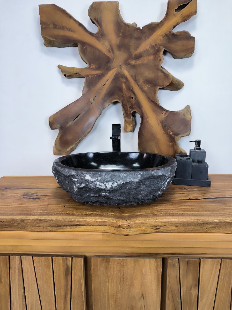 Раковина из мрамора Erozy Black EM-66216 51х41х16 из натурального камня