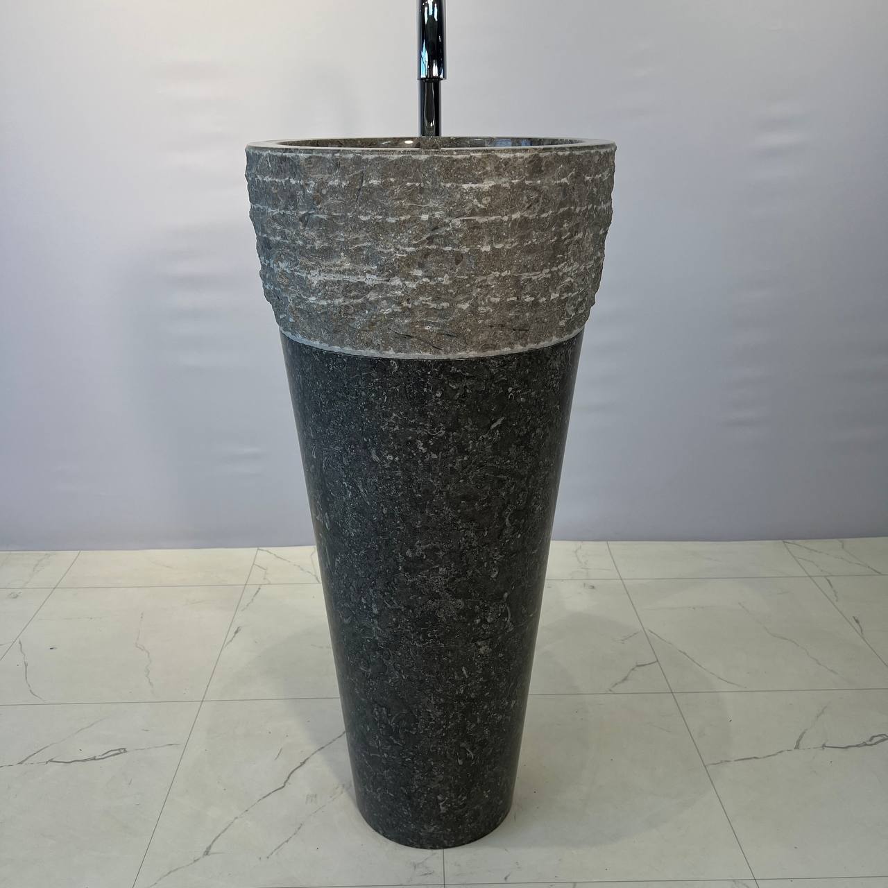 Раковина напольная из мрамора Erozy Top Grey MN-67054 40*40*90