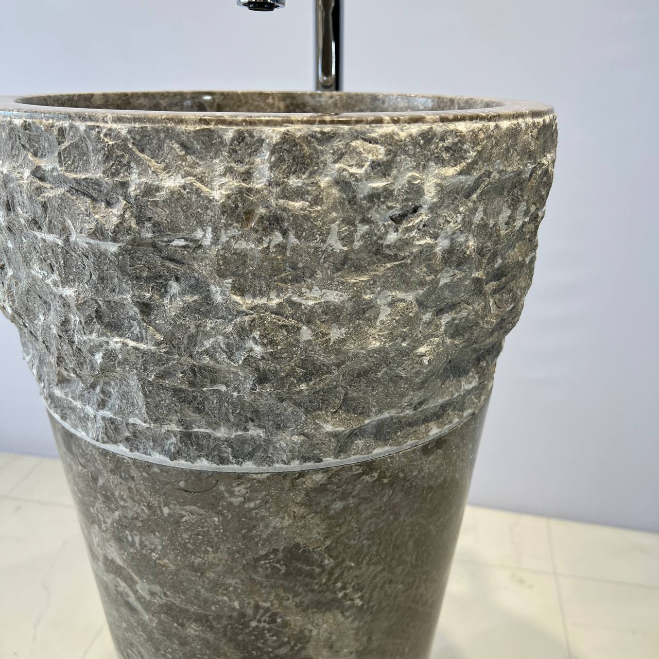 Раковина напольная из мрамора Erozy Top Grey MN-67044 40*40*90