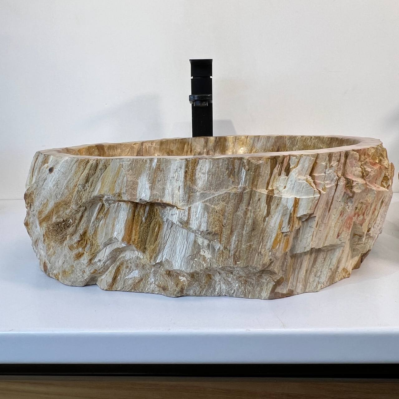 Раковина из окаменелого дерева ПАРА! OD-66941 53*42*15 из натурального камня