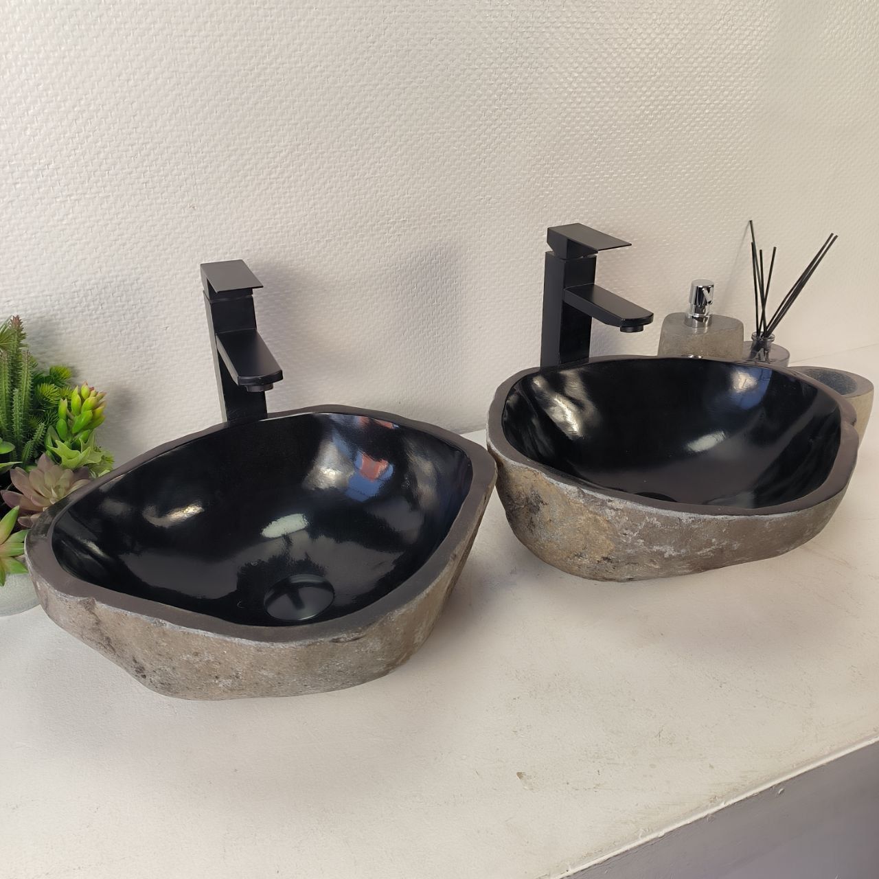 Раковина из речного камня ПАРА! RS-65339 40*36*15 0865