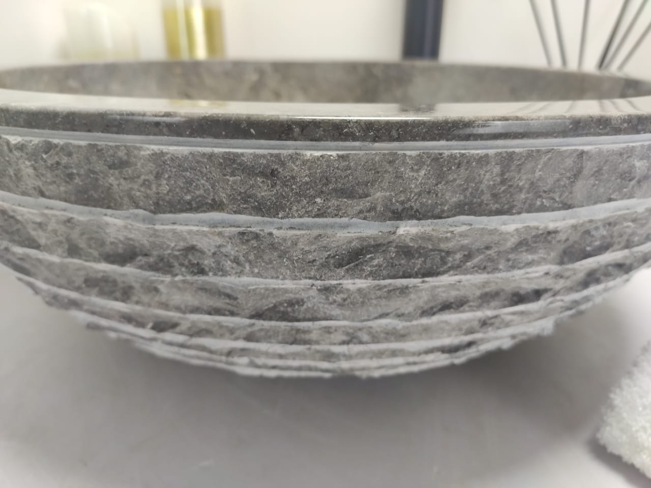 Раковина из мрамора Bowl Grey Marmo Medium BM-60034 45*45*15 из натурального камня