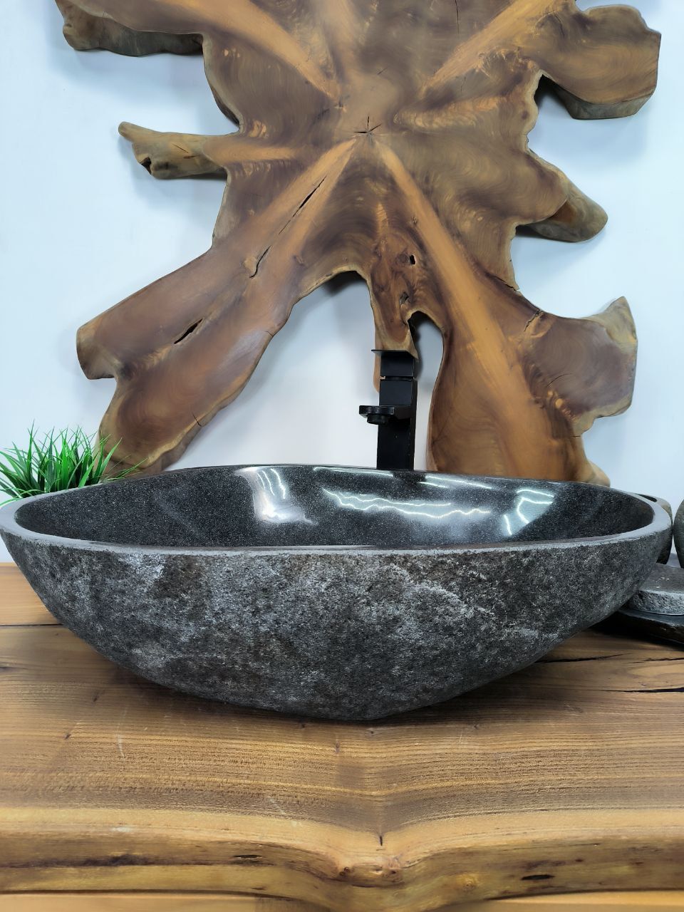 Раковина из речного камня RS-66345 62х40х15 из натурального камня