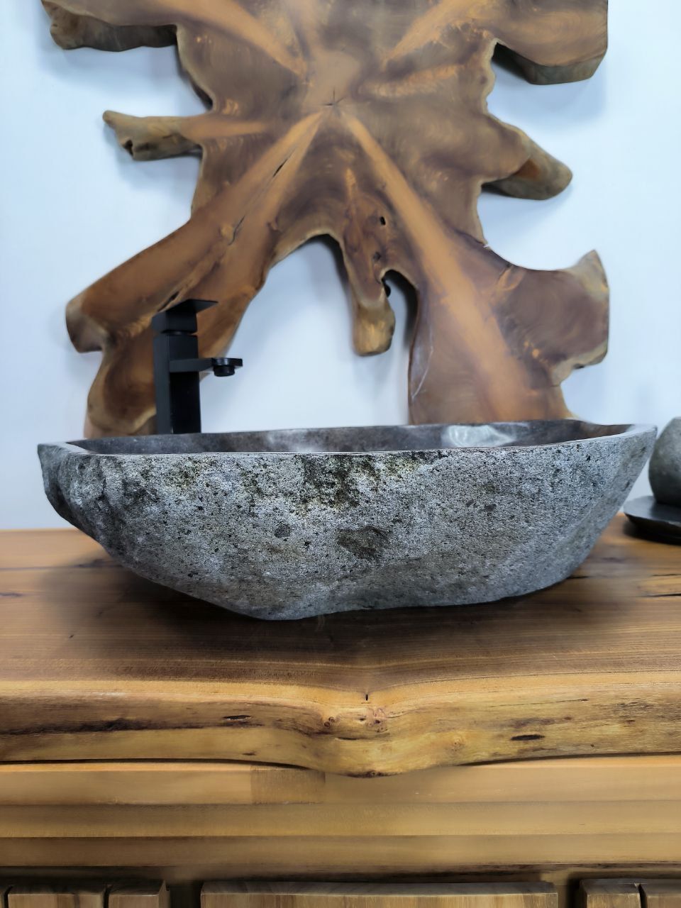 Раковина из речного камня RS-66415 60х49х15 из натурального камня