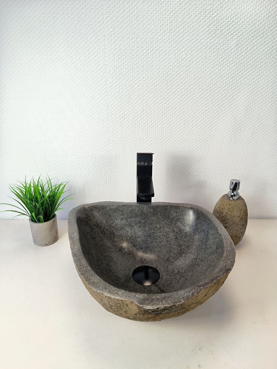 Раковина из речного камня RS-65963 40х38х15 из натурального камня