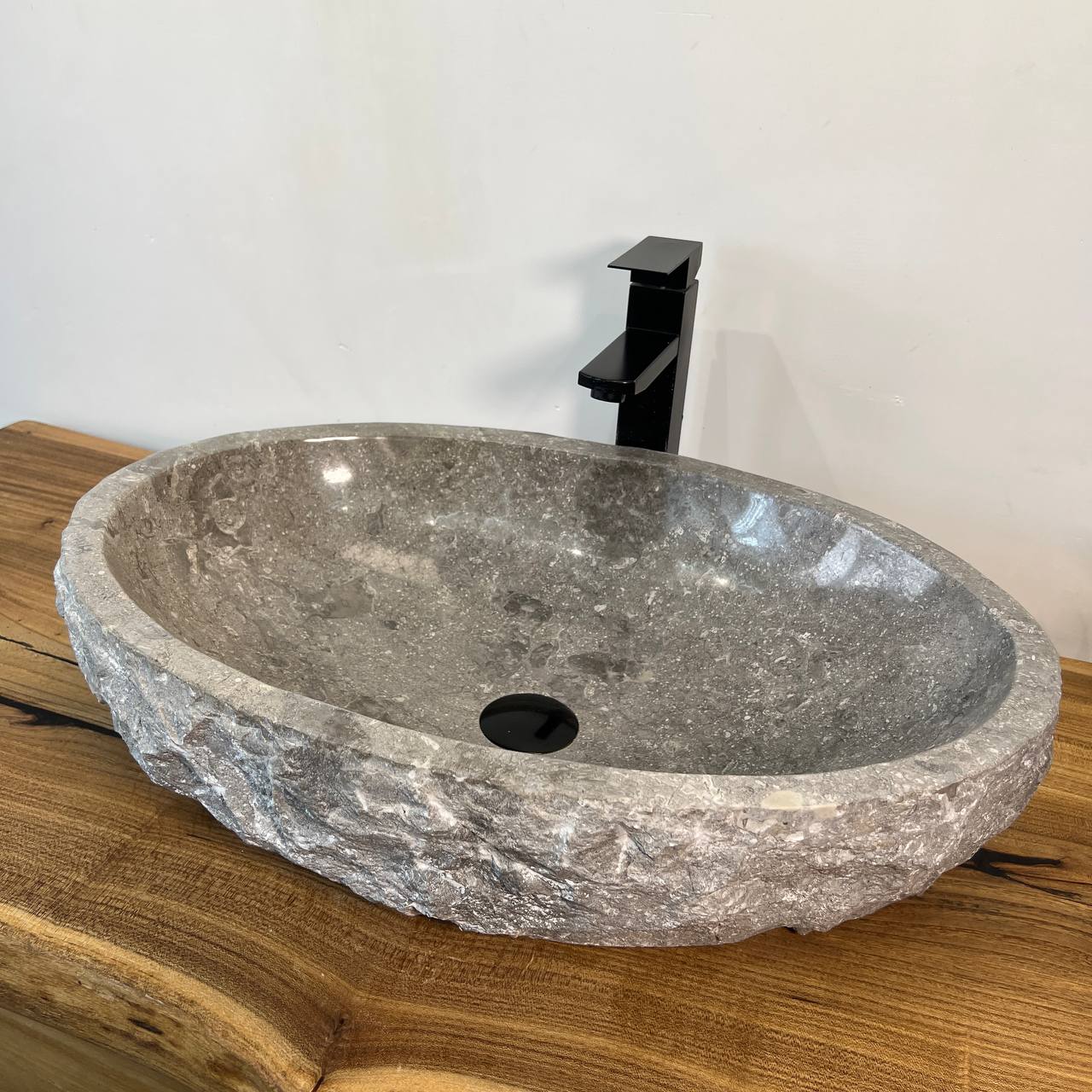 Раковина из мрамора Erozy Grey EM-66990 60*42*15 из натурального камня