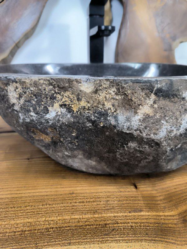Раковина из речного камня RS-66675 49х37х15 из натурального камня