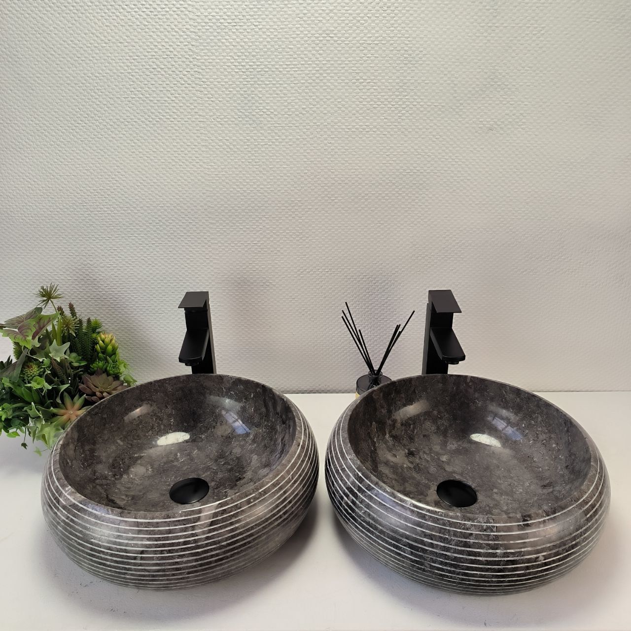 Раковина из мрамора ПАРА! Donut Grey Allur DM-62987 45*45*15 134