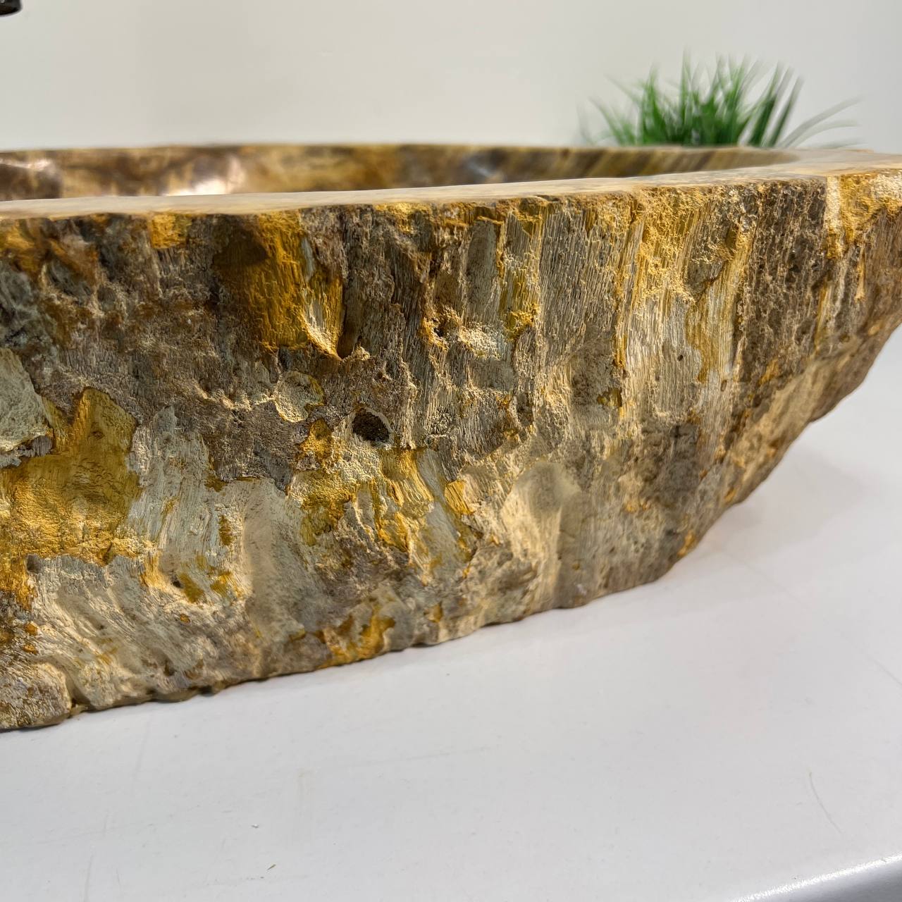 Раковина из окаменелого дерева ПАРА! OD-67024 54*42*15 из натурального камня