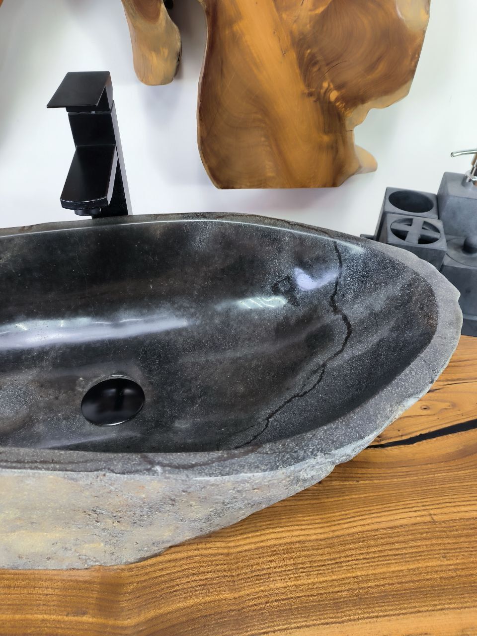 Раковина из речного камня RS-66634 70х33х16 из натурального камня