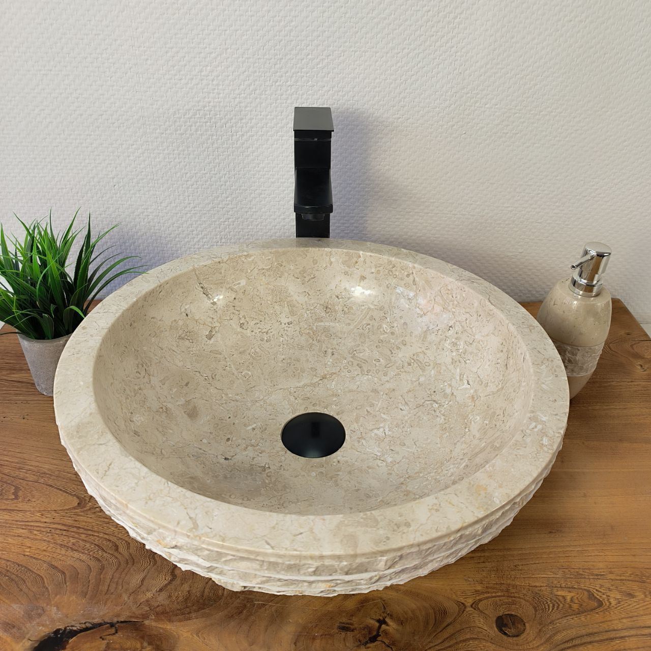 Раковина из мрамора Bowl Cream Marmo BM-65928 45х45х15 из натурального камня
