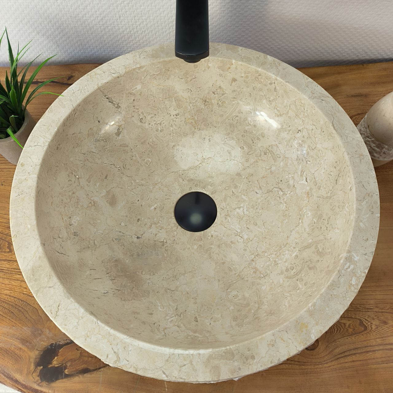 Раковина из мрамора Bowl Cream Marmo BM-65928 45х45х15 из натурального камня