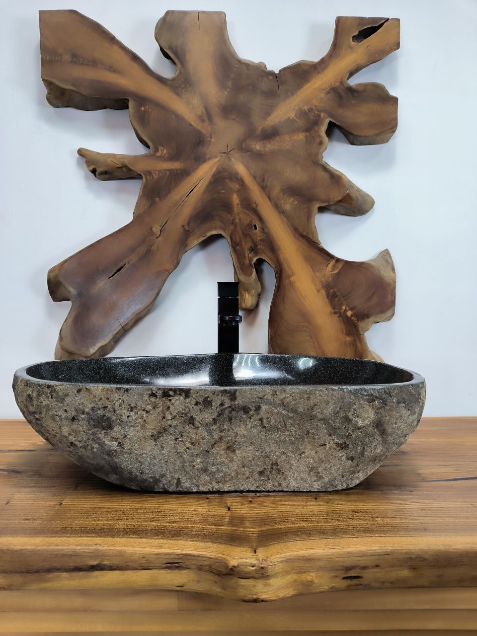 Раковина из речного камня RS-66528 59х35х16 из натурального камня
