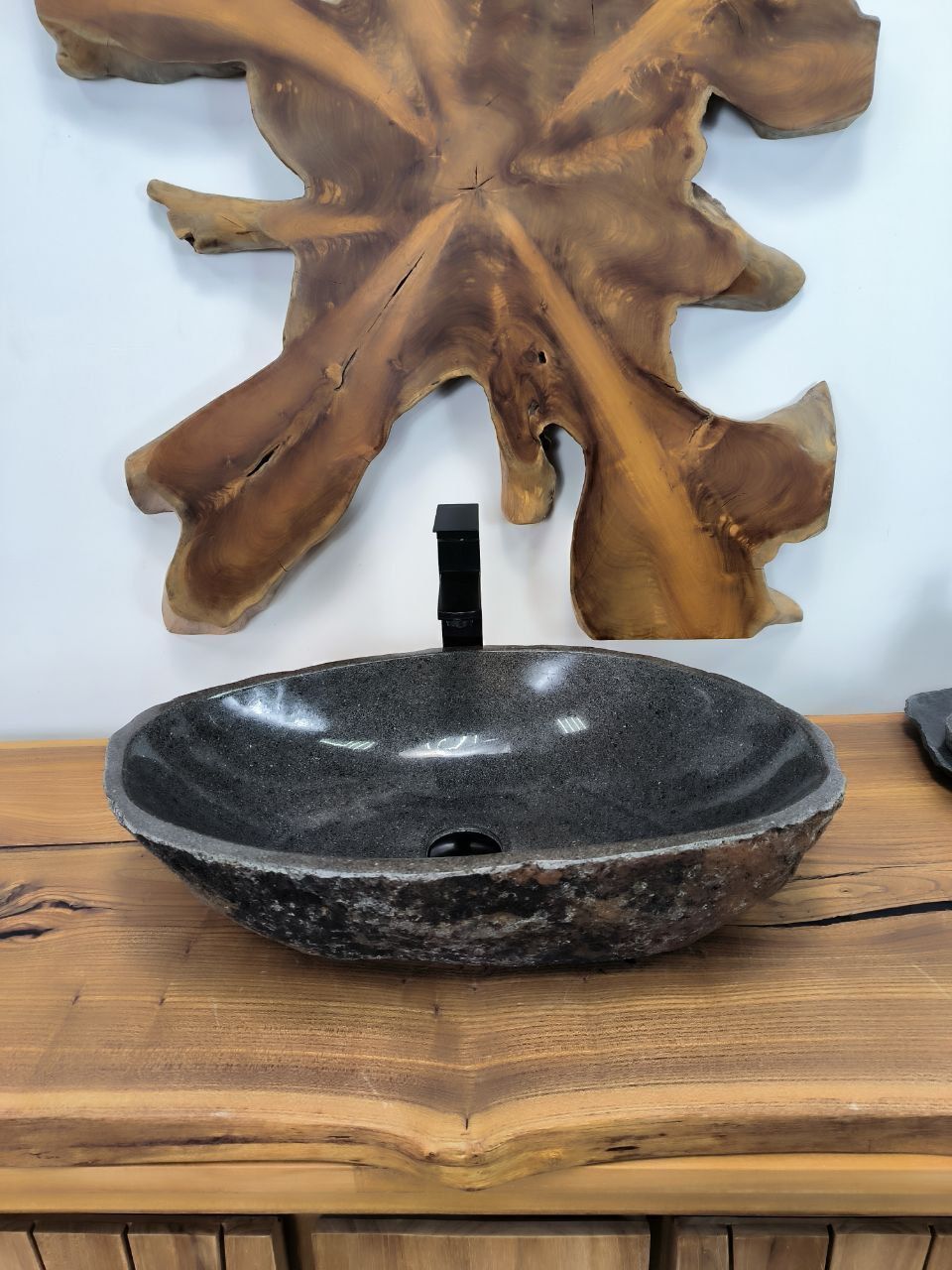 Раковина из речного камня RS-66357 60х38х15 из натурального камня