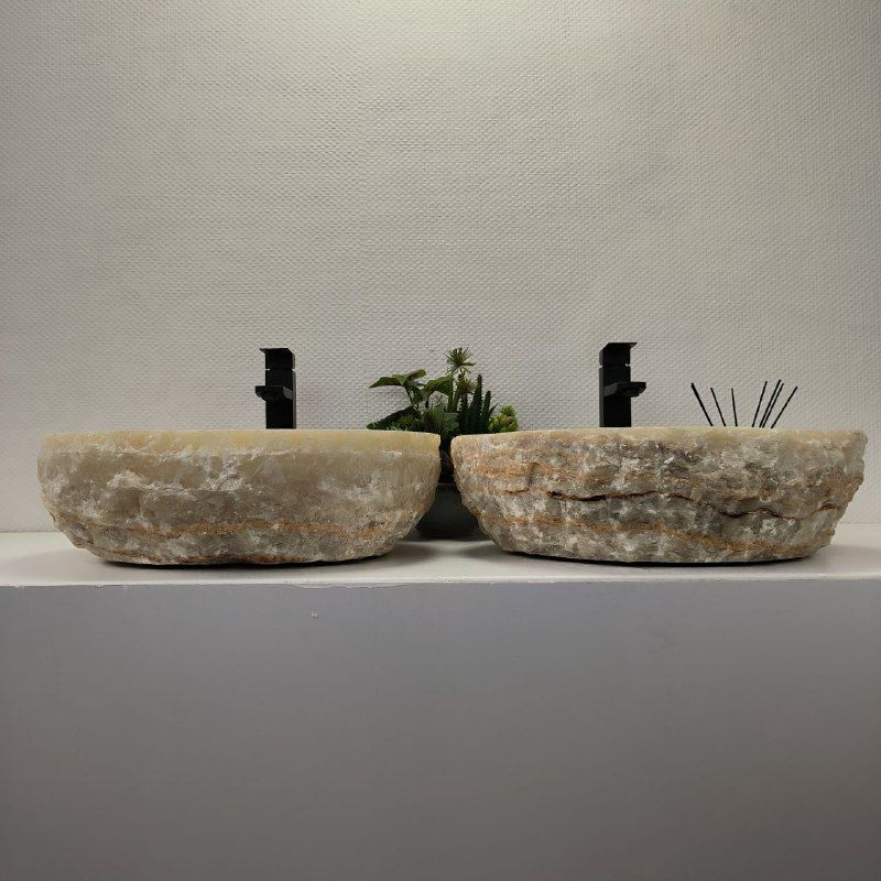 Раковина из оникса ПАРА! Erozy Green EO-62600 50*40*15 из натурального камня