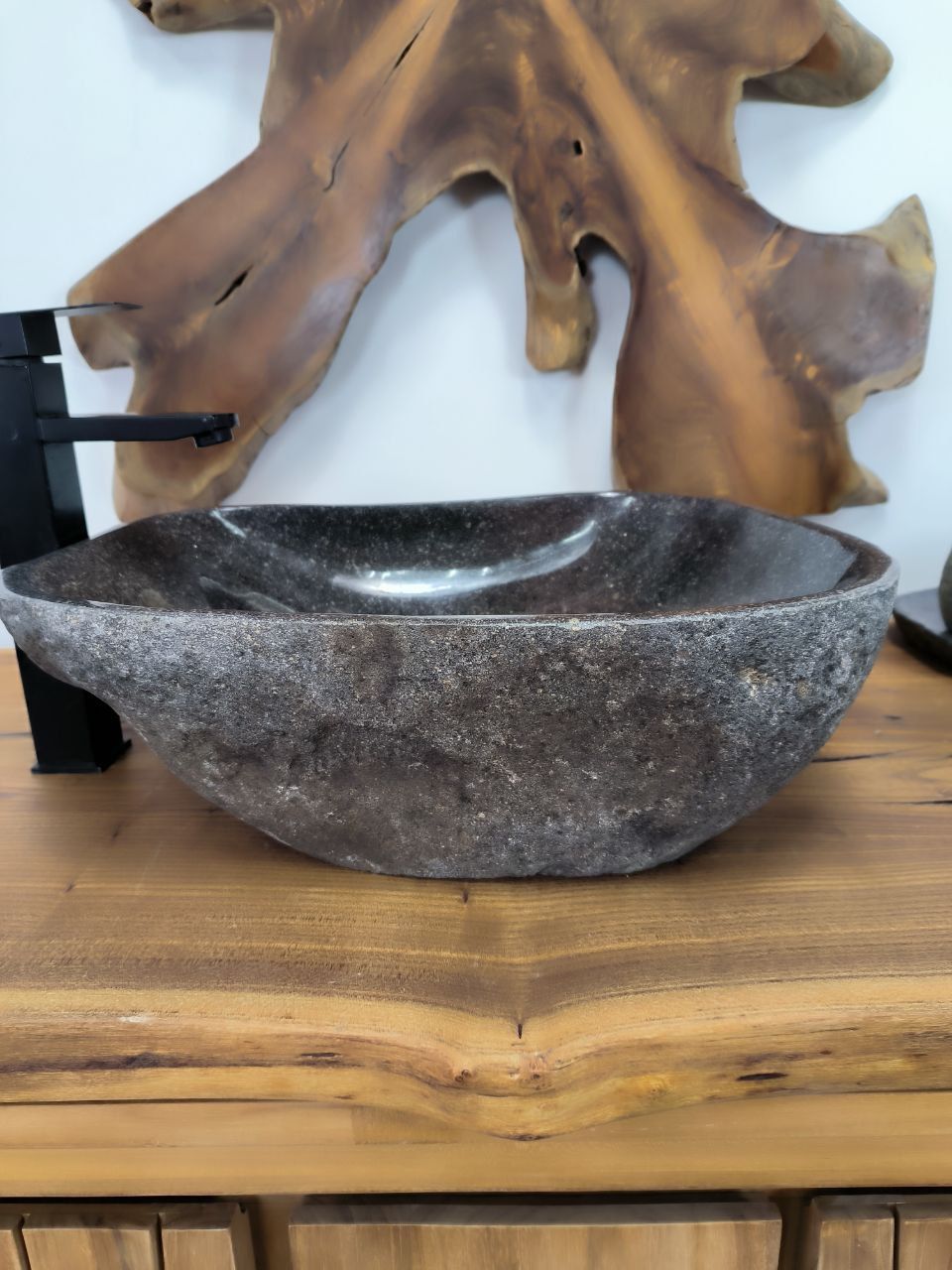 Раковина из речного камня RS-66290 48х40х15 из натурального камня