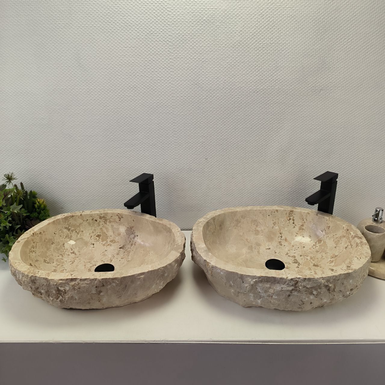 Раковина из мрамора ПАРА! Erozy Cream EM-62657 56*46*15 из натурального камня