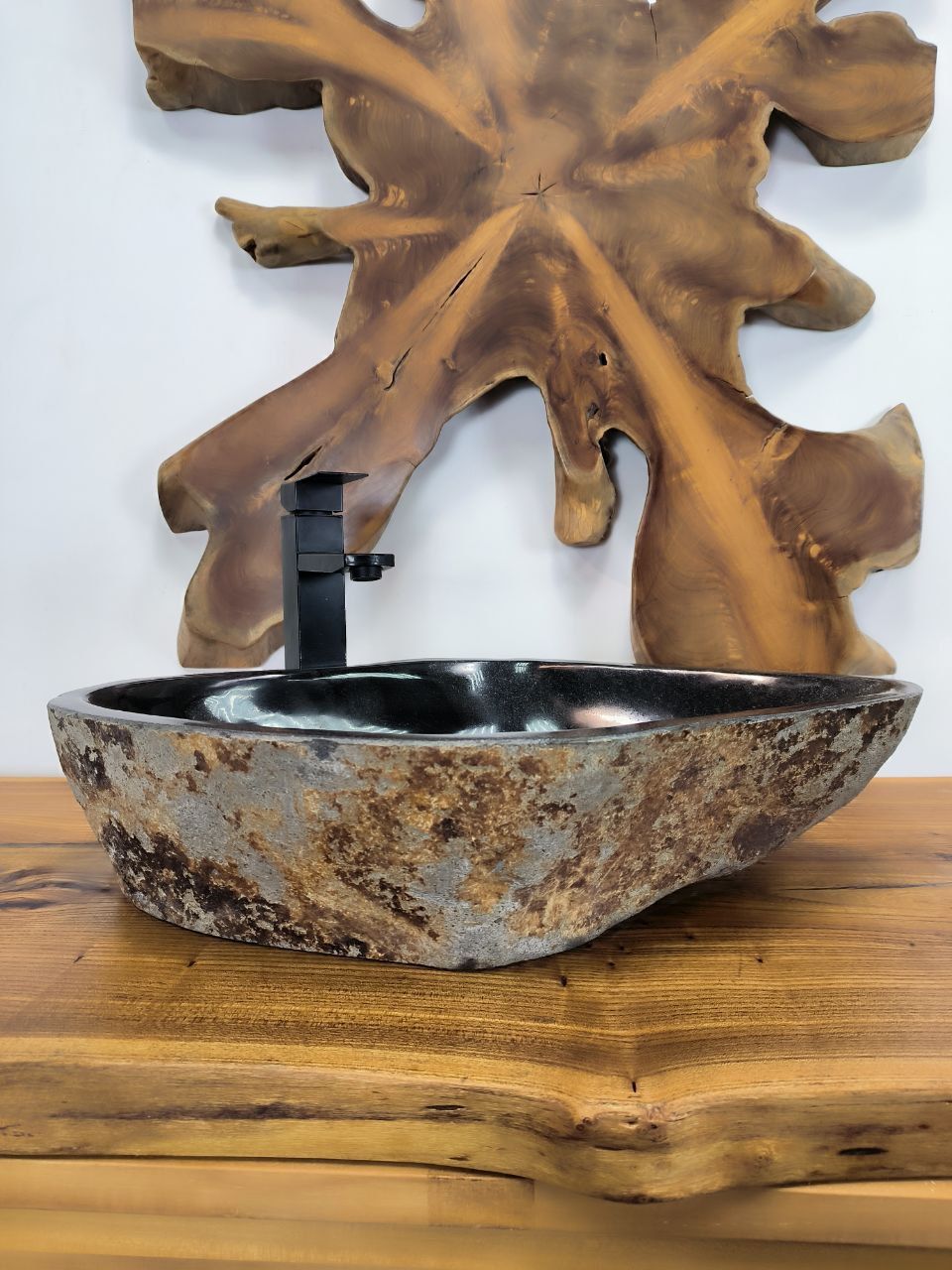Раковина из речного камня RS-66511 59х39х14 из натурального камня