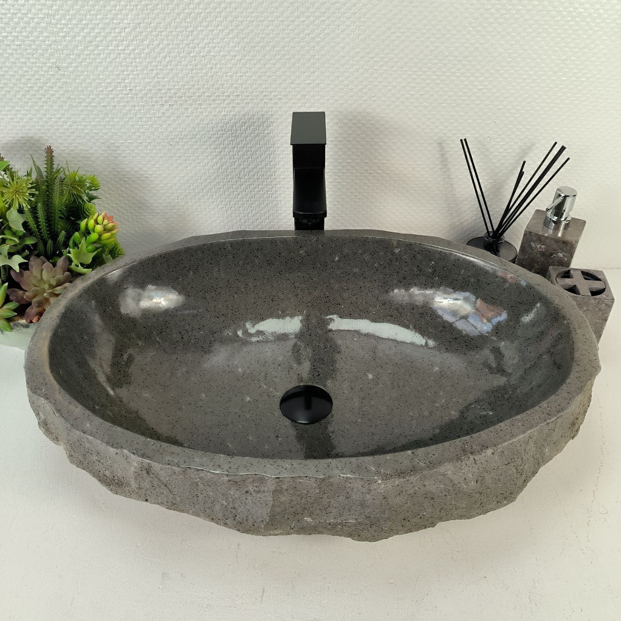 Раковина из андезита Erozy Grey EA-65564 62*42*15 из натурального камня
