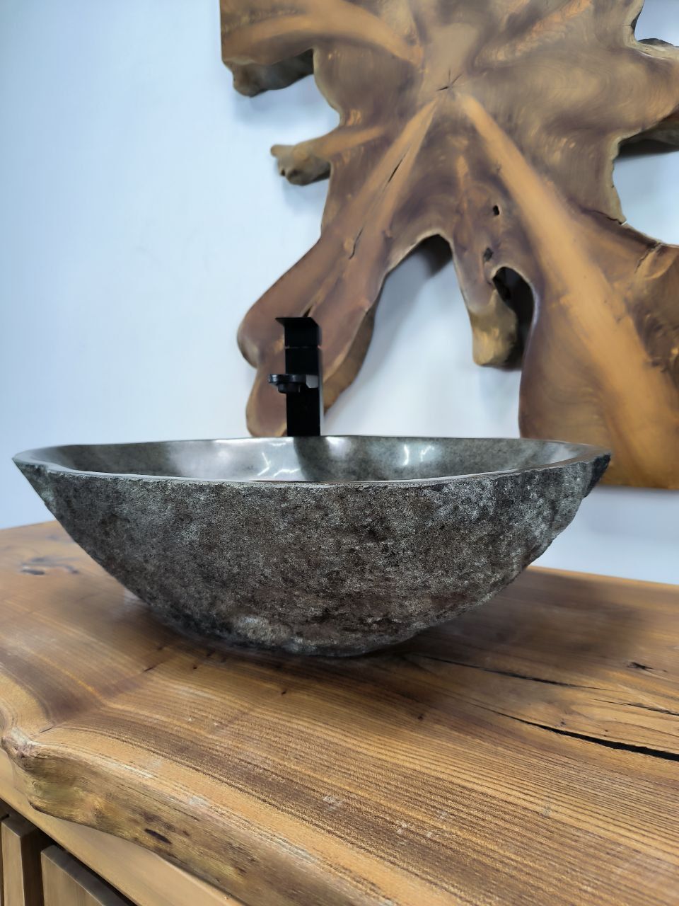 Раковина из речного камня RS-66574 54х39х15 из натурального камня