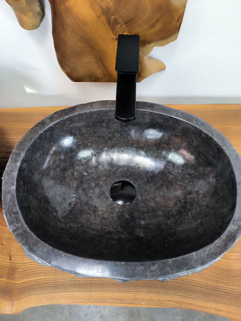 Раковина из мрамора ПАРА! Erozy Black EM-66599 51х40х15 из натурального камня