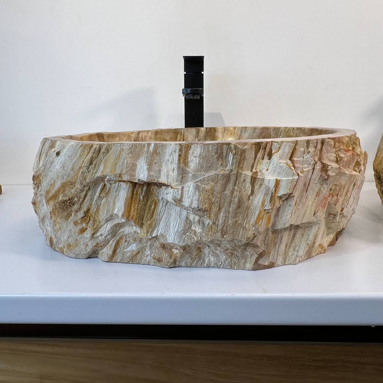 Раковина из окаменелого дерева ПАРА! OD-66941 53*42*15 из натурального камня