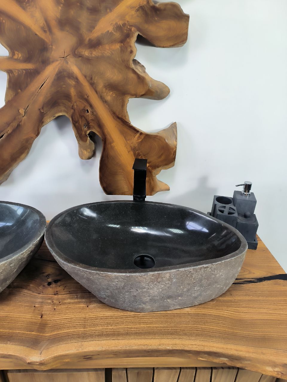 Раковина из речного камня ПАРА! RS-66629 57х35х15 из натурального камня