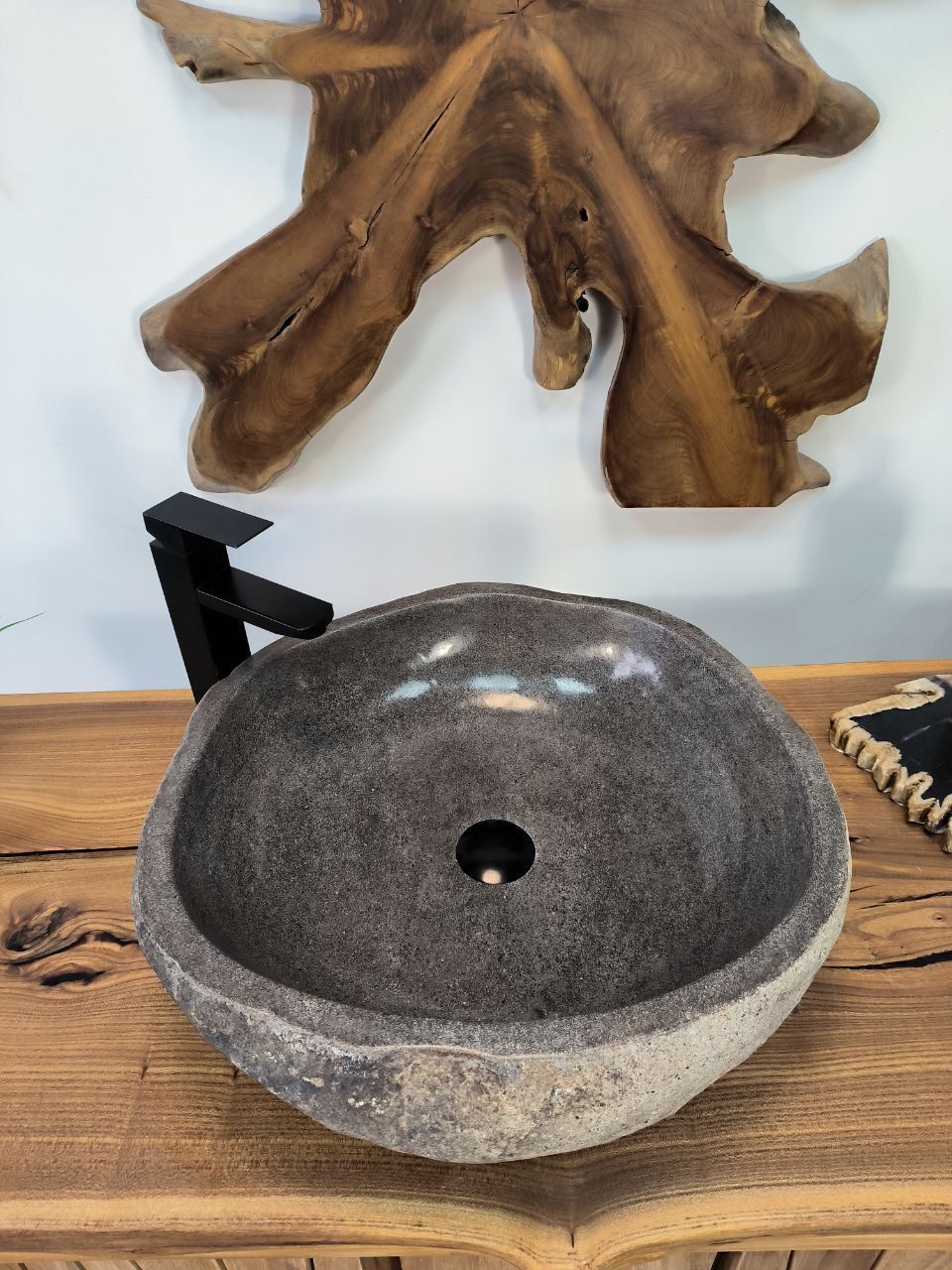 Раковина из речного камня RS-65903 50х50х15 из натурального камня