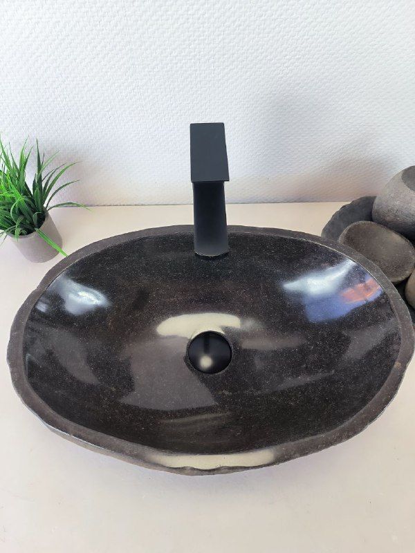 Раковина из речного камня RS-66201 51х33х15 из натурального камня
