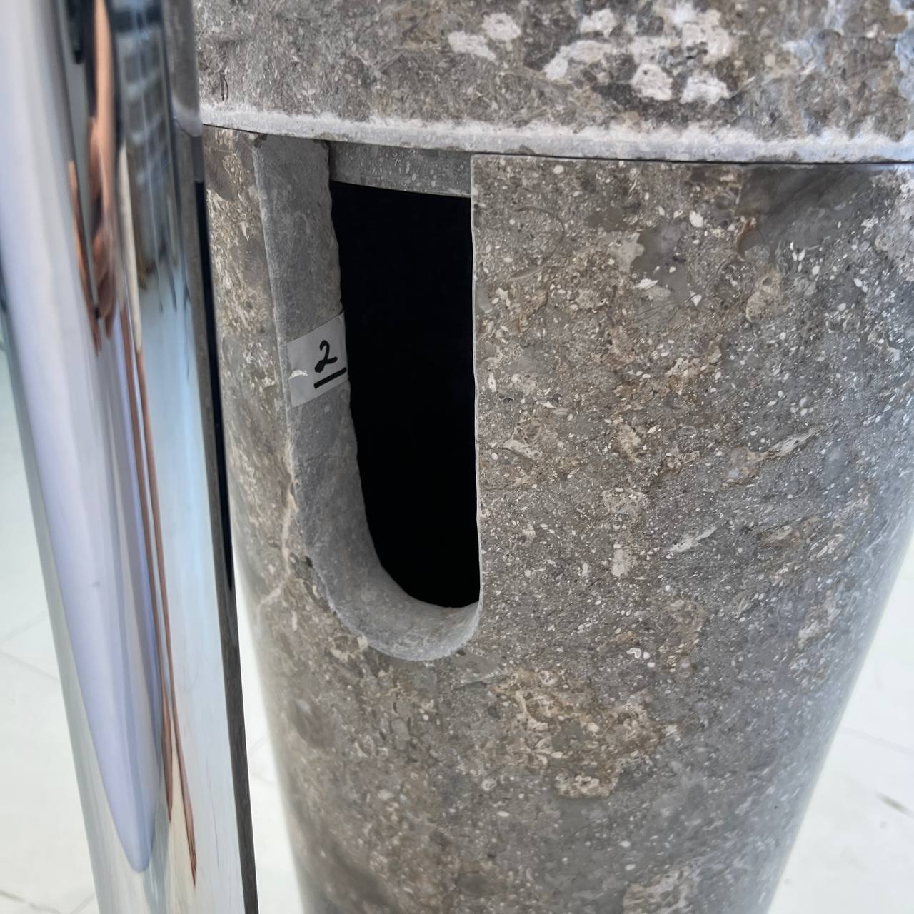 Раковина напольная из мрамора Erozy Top Grey MN-67054 40*40*90
