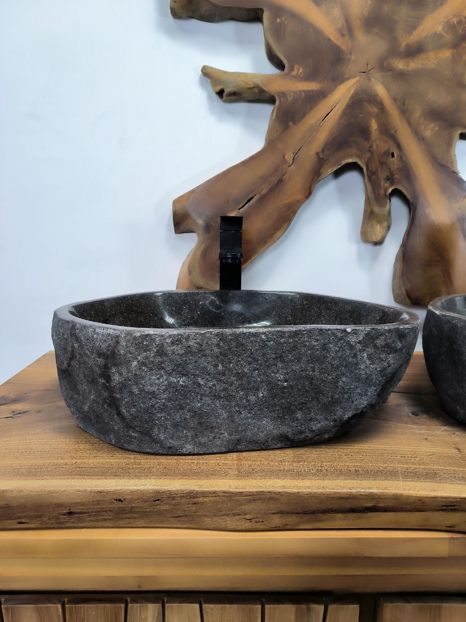 Раковина из речного камня ПАРА! RS-66393 51х35х16 из натурального камня