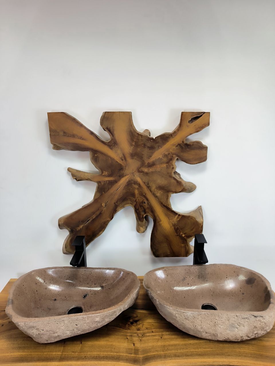 Раковина из речного камня ПАРА! RS-66551 57x36x15 натурального камня