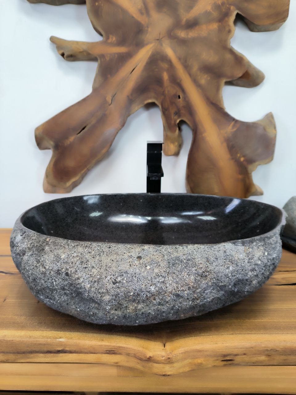 Раковина из речного камня RS-66292 58х42х15 из натурального камня