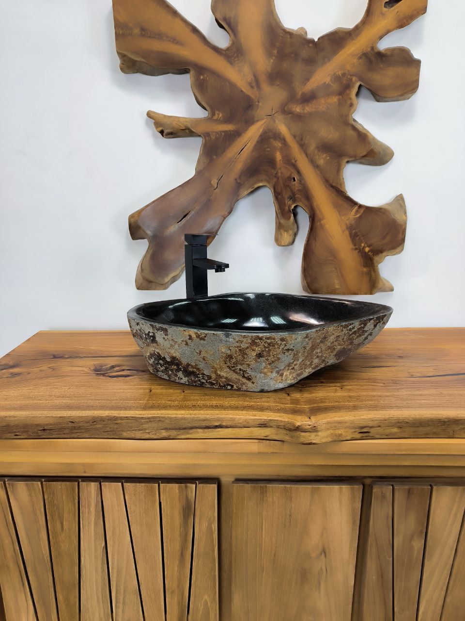 Раковина из речного камня RS-66511 59х39х14 из натурального камня