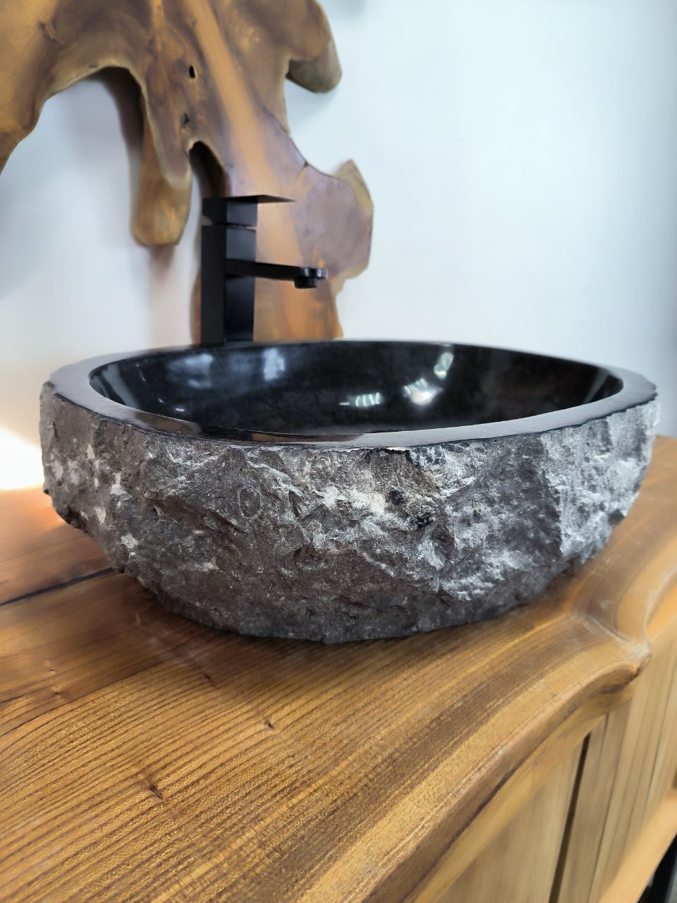 Раковина из мрамора Erozy Black EM-66598 58х41х15 из натурального камня