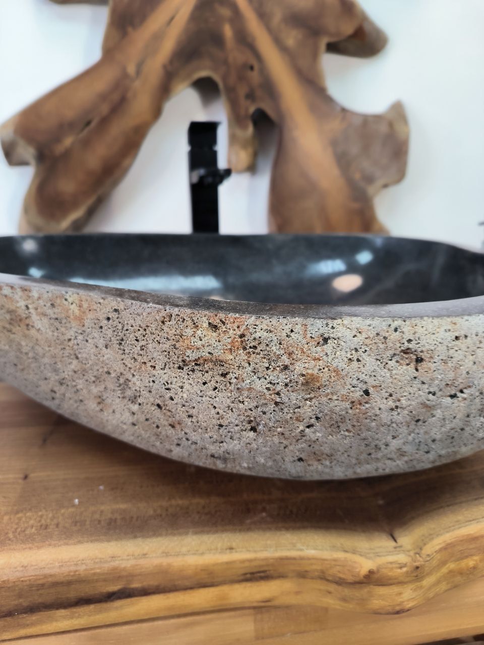 Раковина из речного камня RS-65819 58х47х15 из натурального камня