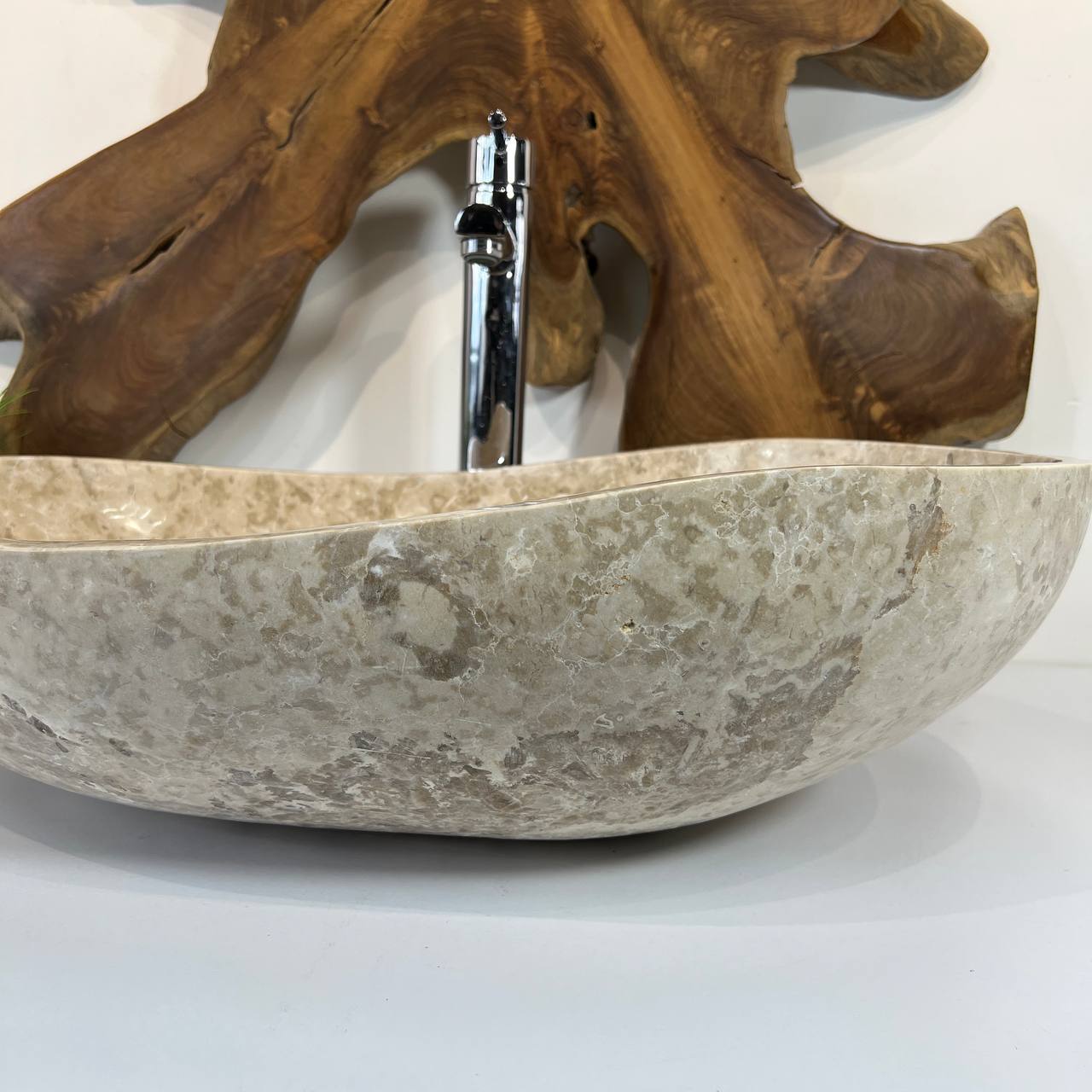 Раковина из мрамора Oval Cream OM-66806 60*37*18 из натурального камня