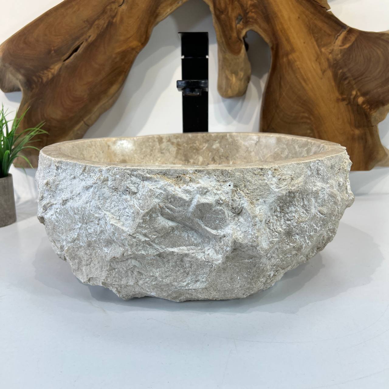 Раковина из мрамора Erozy Cream EM-66840 36*31*15 из натурального камня 